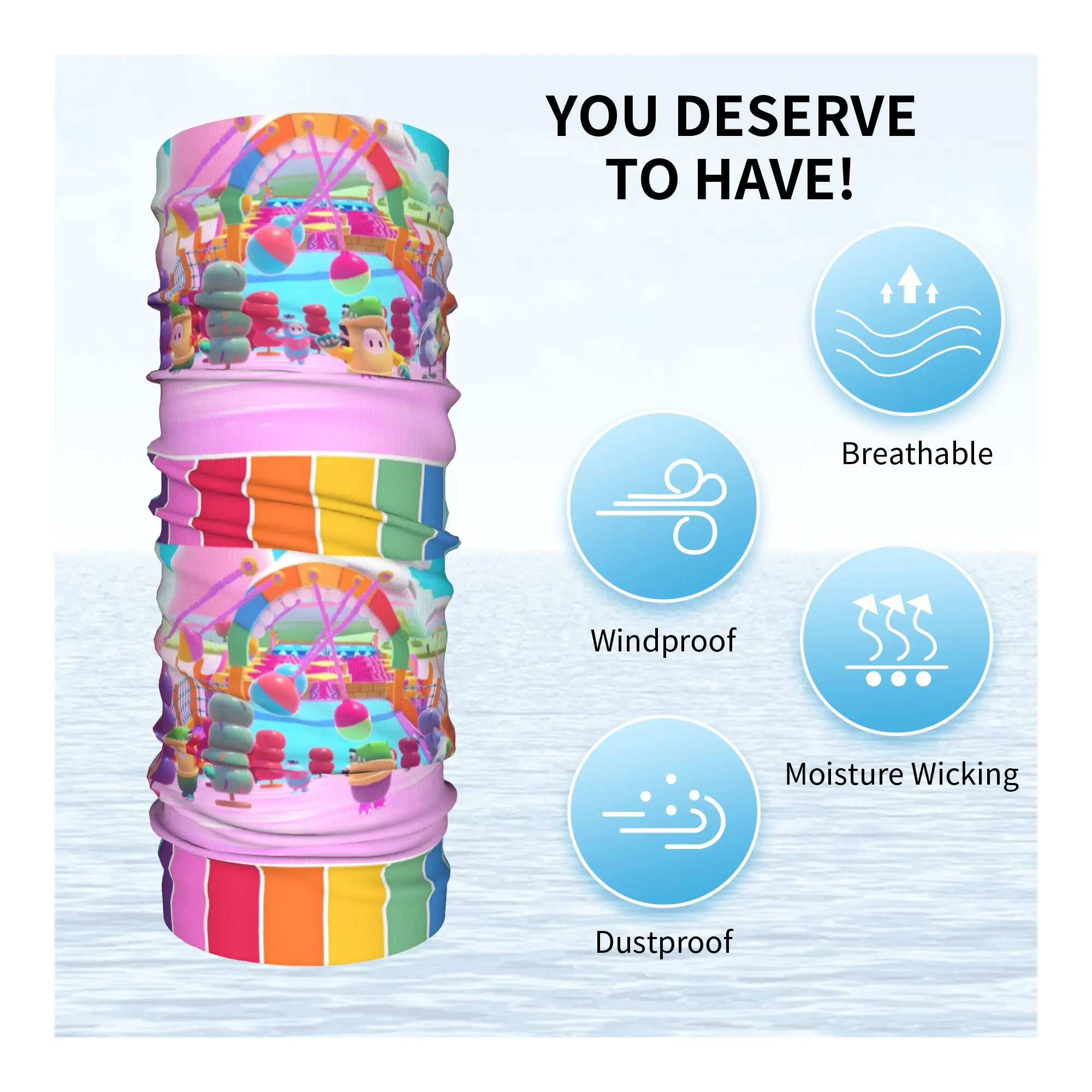 مخصص سقوط الرجال لعبة فيديو باندانا الرقبة الجراب الأشعة فوق البنفسجية حماية الوجه وشاح غطاء الرجال النساء معركة رويال أغطية الرأس أنبوب بالاكلافا #3