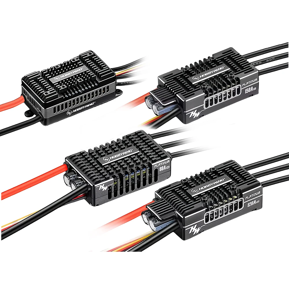

Hobbywing Platinum V5 80A 120A 150A 260A Brushless ESC Electric Speed Control Switchable BEC Output for RC Drone