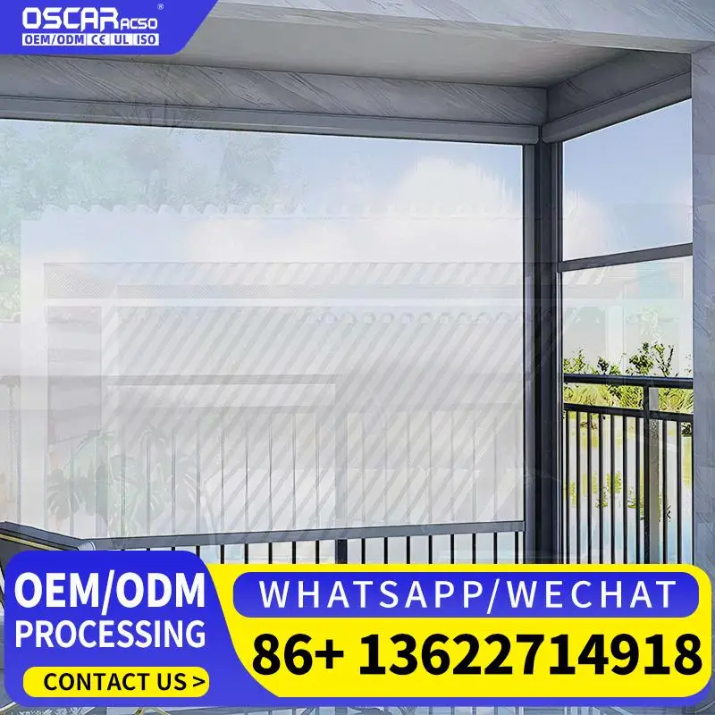 

Motorized Balcony Fabric Curtains Outdoor Garden Shade Custom Roller Zip Screen Blinds with Factory Price for Balconies Gardens