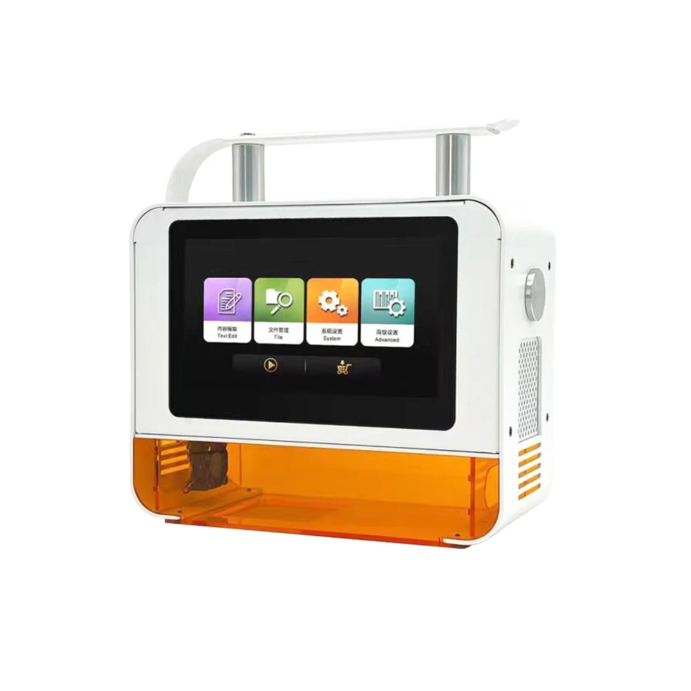 Mini 20W Laser Handheld Metal Pattern Fiber Marking Machine Small Carbon Stainless Steel Logo Engraver Supports AI DXF DWG