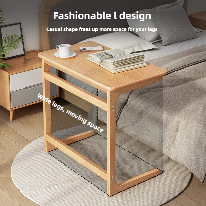 Log Style Living Room Side Table Furniture Bedroom Student Writing Computer Desk Simple Movable Sofa Side Table