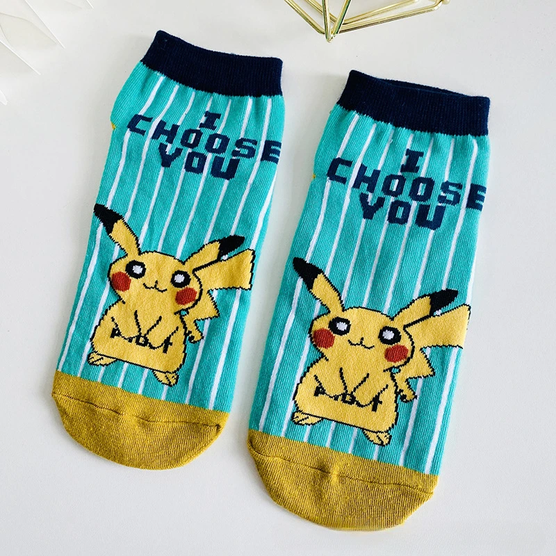 Pokemon Pikachu Socken Kawaii Anime Pokémon Low Cut Söckchen dünne sportliche Baumwoll socken Männer Frauen Geschenk