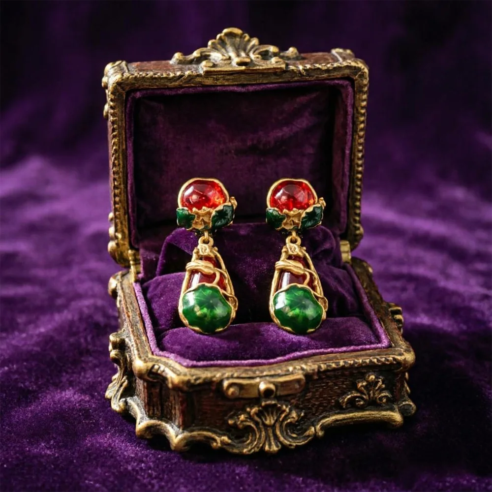 

Vintage jewelry fashion classic geometric earring design paired with bohemian style female earrings