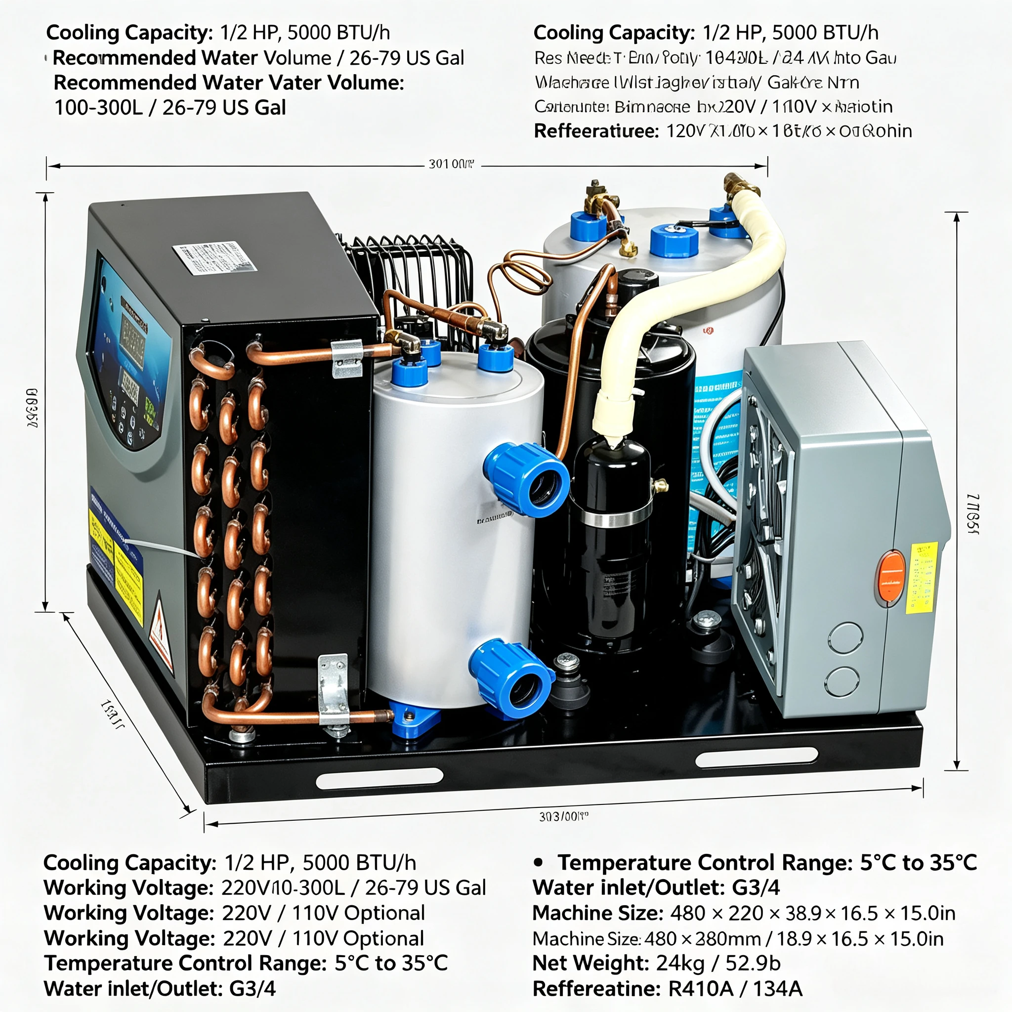 Open-Type Intelligent Constant Temperature Industrial Water Cooling Chiller