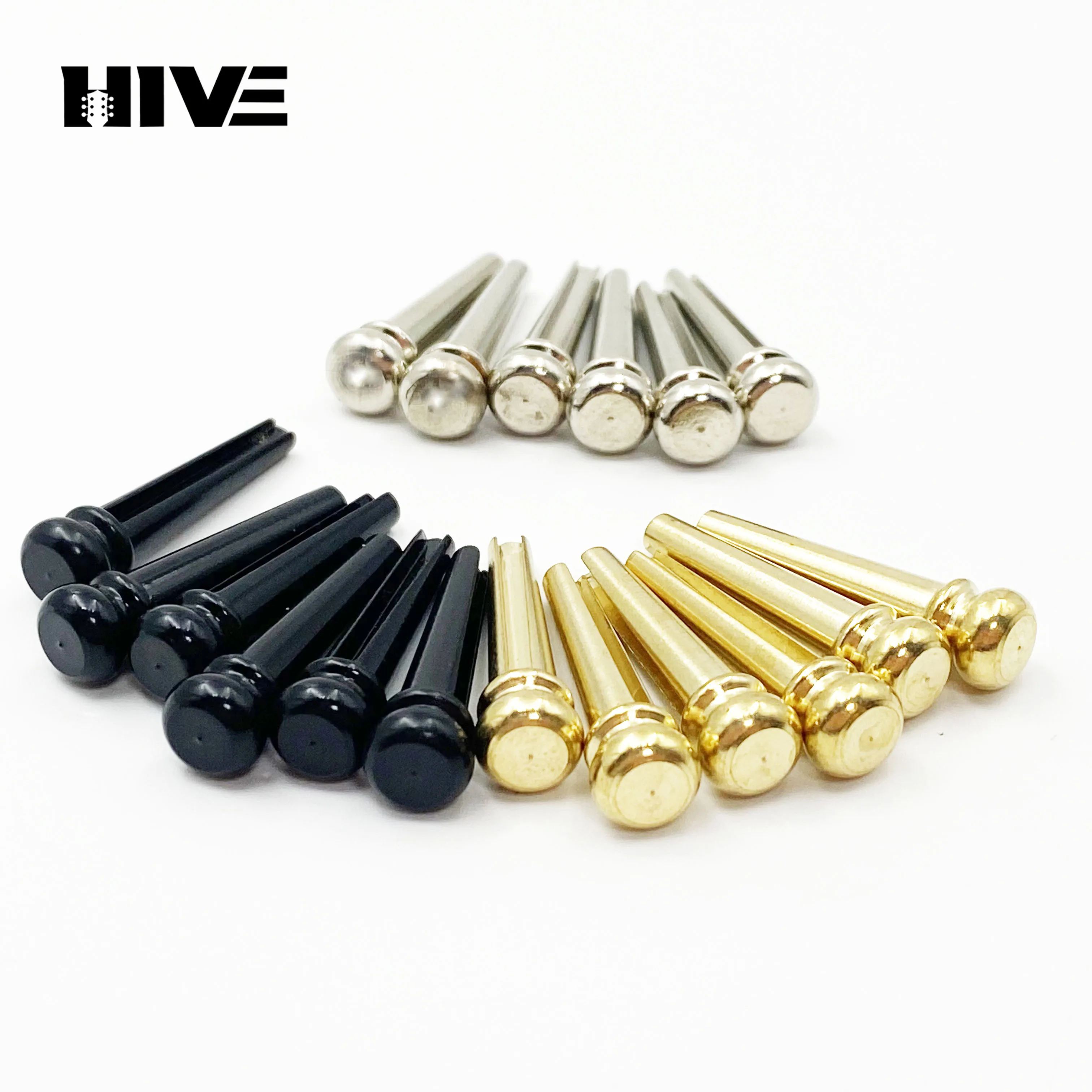 6Pcs/set Folk Acoustic Guitar String Nail Copper Acoustic Guitar Bridge Pins String Peg Factory Direct Sales