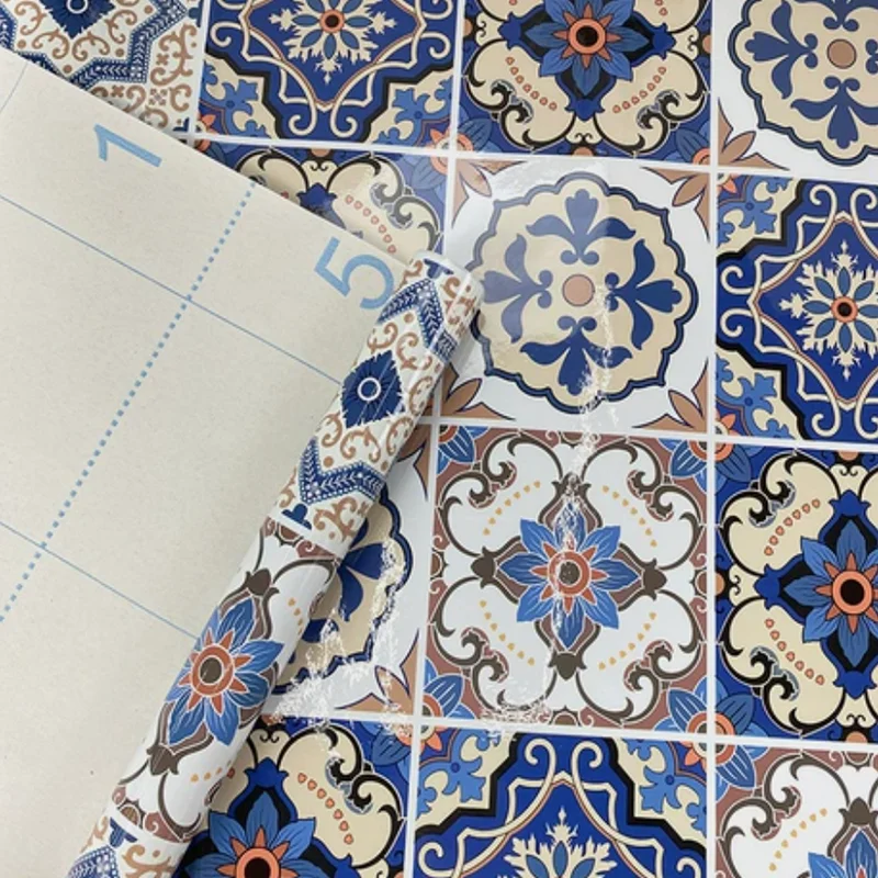 Retro Tile-Style Oil-Proof Waterproof Wall Sticker Self-Adhesive Heat-Resistant Scratch-Resistant Easy-To-Clean Kitchen Film.