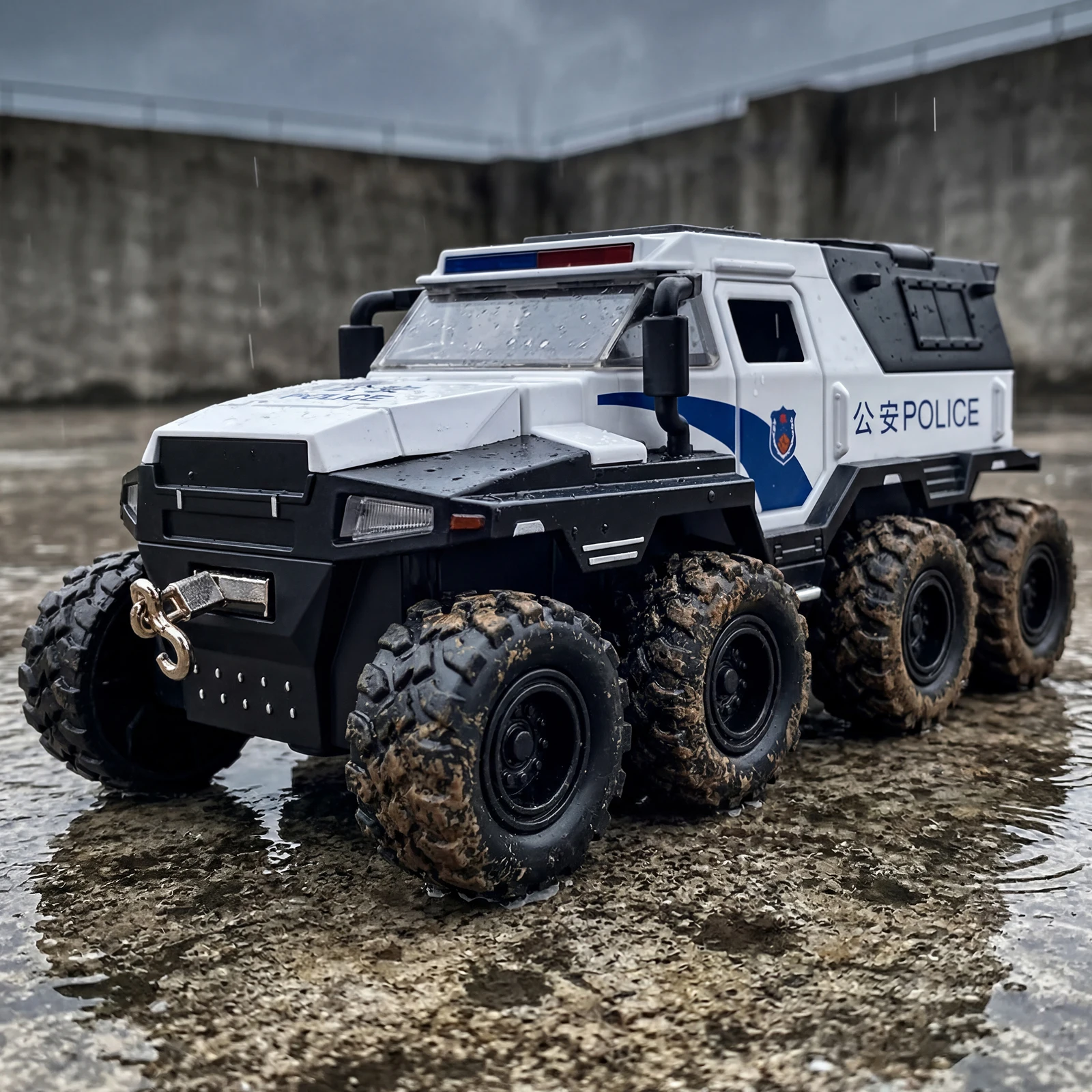 Véhicule blindé SWAT Conqueror 8×8 en alliage métallique moulé sous pression, modèle de voiture, décoration pour la maison et ornements de bureau, cadeaux de vacances