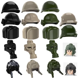 10PCS/lot WW2 Soldier Figures Helmets Building Blocks Military Weapon Accessories Tank Hats Bricks Caps Children's Toys C370