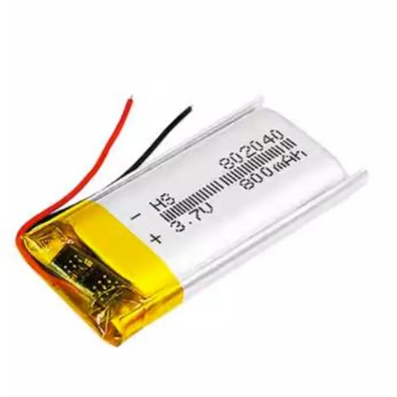 802040   Batteria ricaricabile Li-po ai polimeri di qualità superiore da 3,7 V 800 mAh
