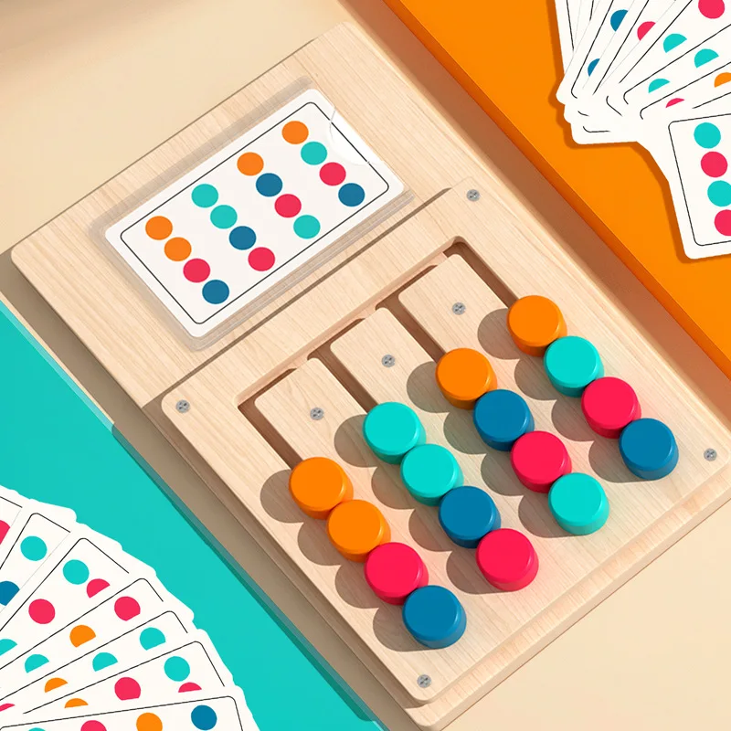 Kids Montessori Color Shape Matching Cognition Learning Board Logic Thinking Training Hand Eye Coordination Toddler Toys Gifts view 4