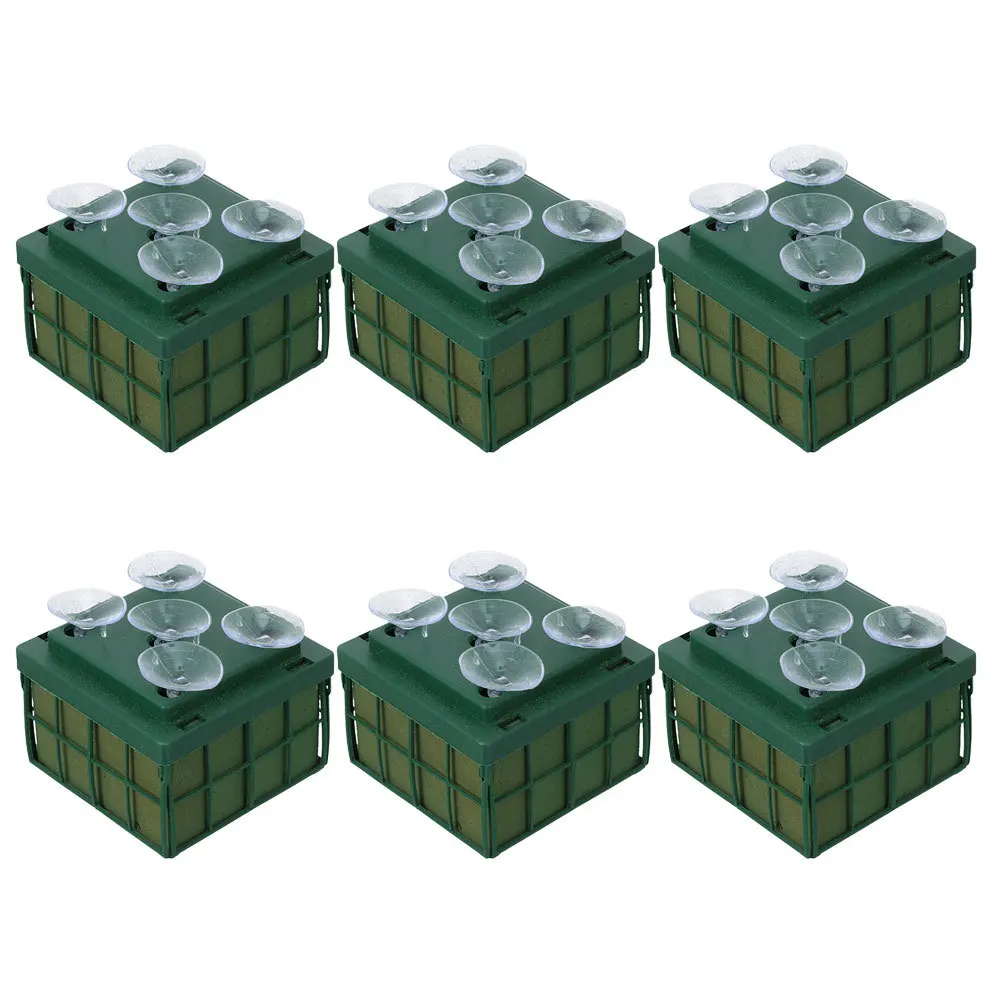 

6Pcs Wedding Car Floral Blocks Square Flower Mud Suction Cup Bases Fresh Floral Arrangement Bricks DIY Flower Arrangement