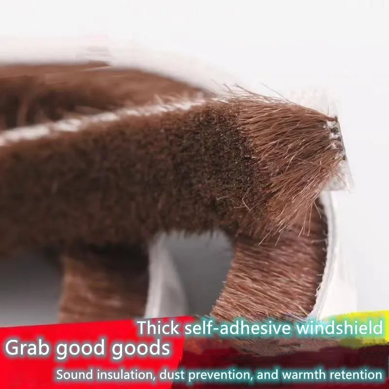 5/10/20 Meter Self-adhesive Sealing Wind-proof Brush Strip Home Door Window Sound Insulation Dust Strip Weather Stripping