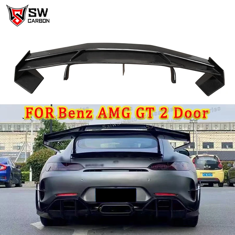 

Для Mercedes-Benz AMG GT GTS GTR 2-дверный спойлер на багажник из карбона, двухслойный, высокий, для тюнинга кузова, автозапчасти