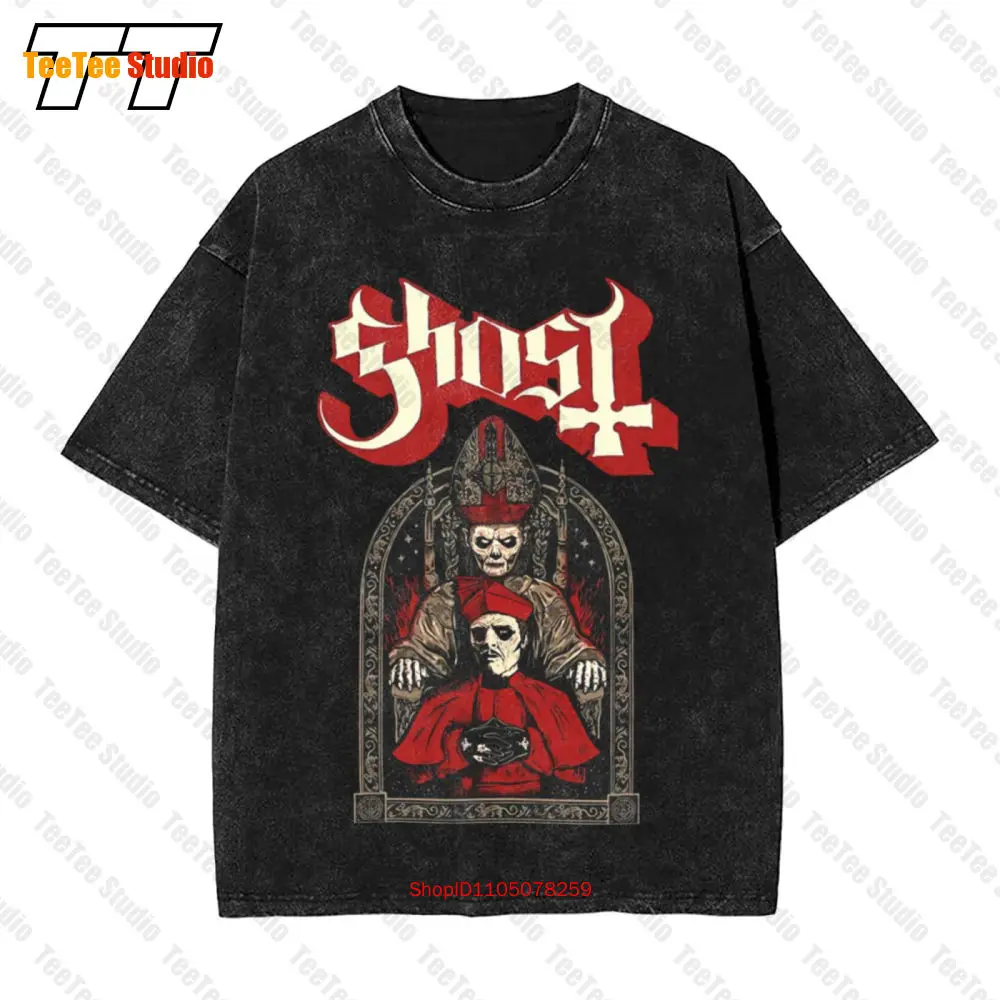 تي شيرت Ghost Cardinal Copia Petite Metal Music كبير الحجم RM12 #2