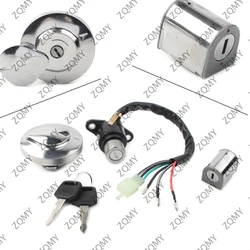 Motorcycle Ignition Switch Fuel Gas Cap Helmet Seat Lock Master Keys Set For Honda Rebel 250 CMX250 1985-2015 / CA1125 1995-1999