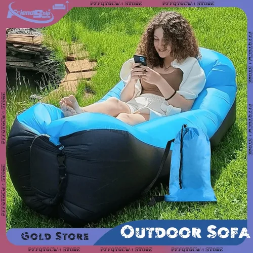휴대용 야외 공기 주입식 공기 소파 침대, 침낭 소파, 하이킹, 캠핑, 피크닉, 안락 의자, 뒷마당 도구 