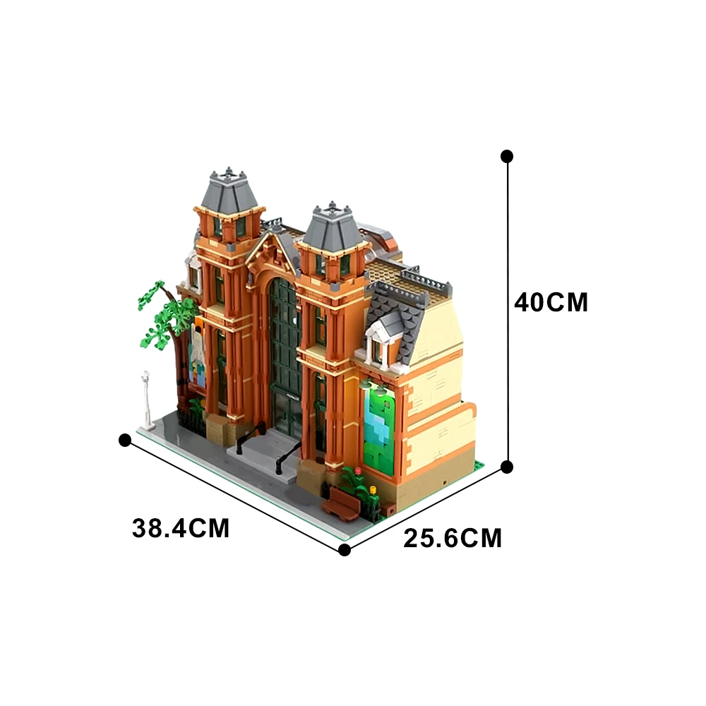 Gobricks-bloques de construcción modelo inspirado en Londres, MOC, Museo de Historia Natural, arquitectura Medieval clásica, juguete de colección, regalo