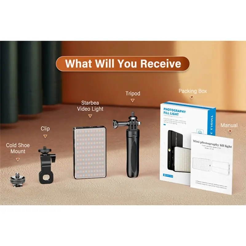 

Заполняющий светильник для сотового телефона, 120 светодиодов, 2500-9000 К, цветовая температура, плоский свет, камера, фото-видео, прямая трансляция, карманный светильник