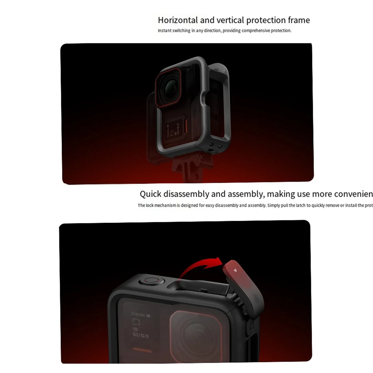 

Popular_For Insta360 Ace Pro 2/ Ace Pro Вертикальная горизонтальная универсальная рамка