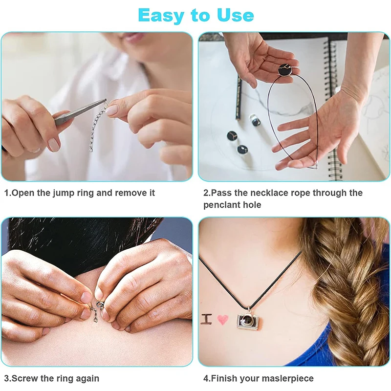50Pcs Premium Leather Necklace Chains Bracelet Cord with Clasps for Pendants, Bulk Waxed Rope Necklace String, Black , 18\