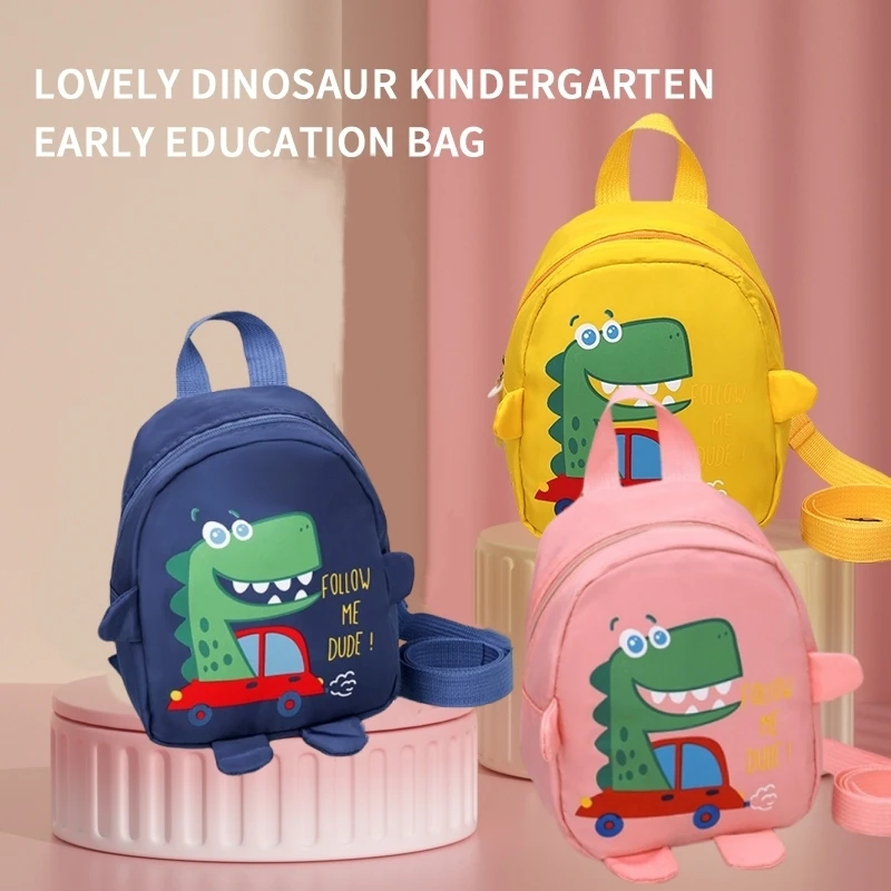 1 PCS Anti-lost Baby Mini Backpack Children\'s Accessories Kindergarten Backpack Cartoon Dinosaur Backpack Snack Bag