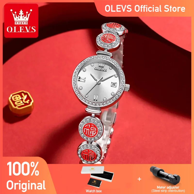 

OLEVS 5630 Women Watch Original Brand Elegant Fashion Quartz Watch Waterproof LuminousAutomatic Date Good Luck Ladies Watch Box