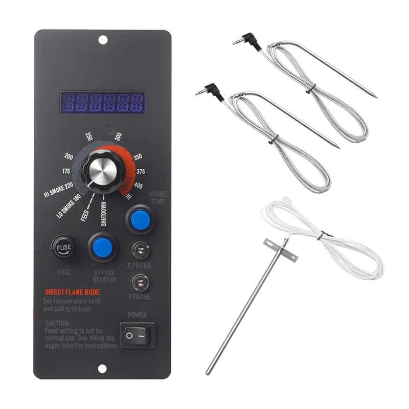 AT14 Digital Thermostat Controller Kit For Campchef Wood Pellet Grills With RTD Temperature Probe Sensor And Ignitor