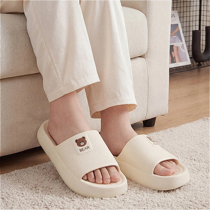 Women Men EVA Slide Slippers Thick Sole Non Slip Shower Bear Sandals Soft Cushion Cloud Home Beach Indoor Outdoor Summer Shoes view 3