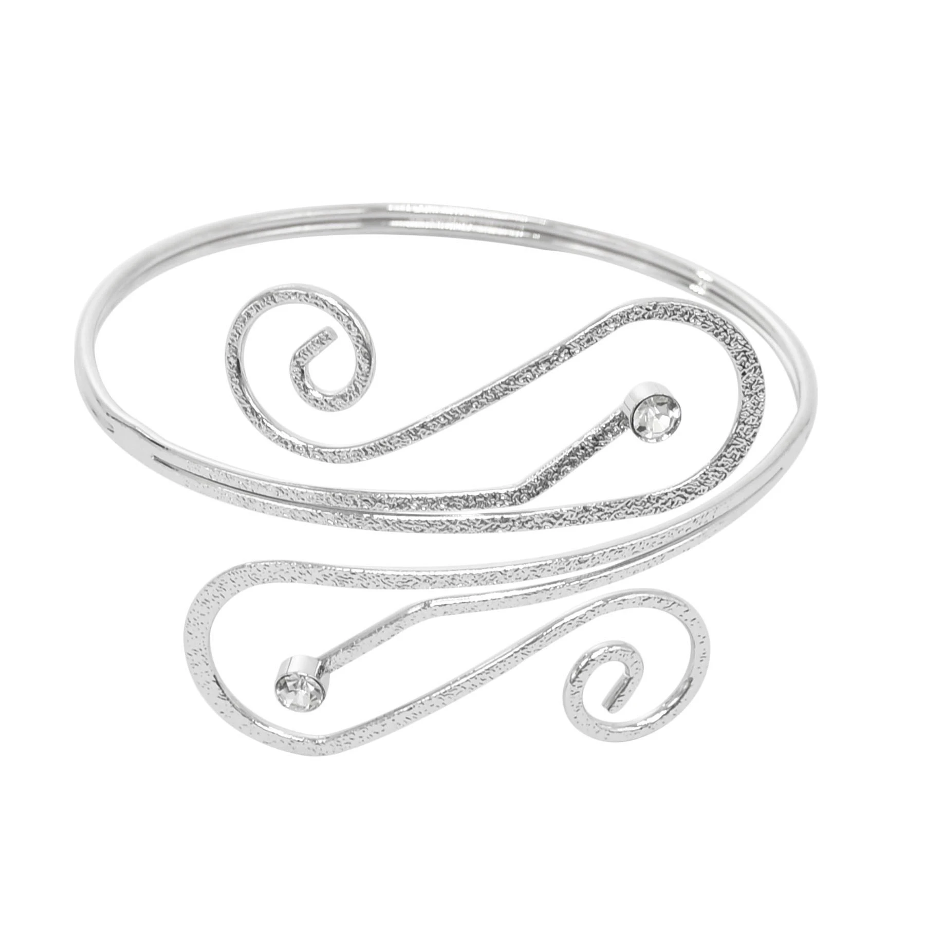 Geometric Vortex Auspicious Cloud Crystal Cuff Bracelet For Women Boho Summer Beach Party Sexy Arm Bracelets Simple Punk Jewelry