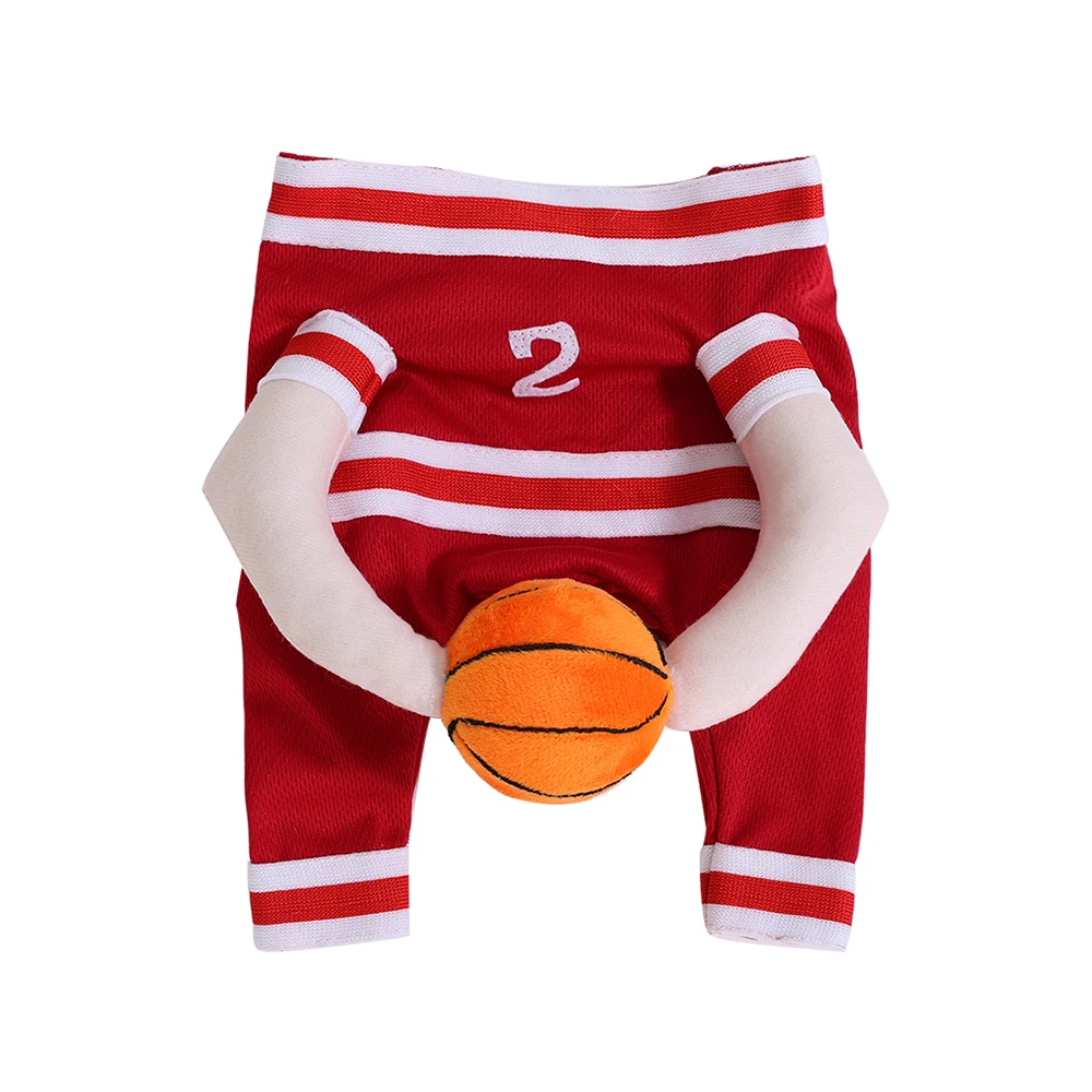 Pet Basketball Player Costume for Dogs & Cats Cute Kitten Sport Clothes with 3D Ball Breathable Adjustable Halloween Cat Outfits