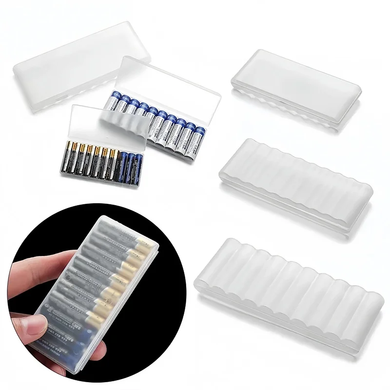 Waterproof Heavy-Duty 10 Slot Battery Case Plastic Organizer Portable Battery Storage Bag For AAA AA 18650 Battery Organizer Box