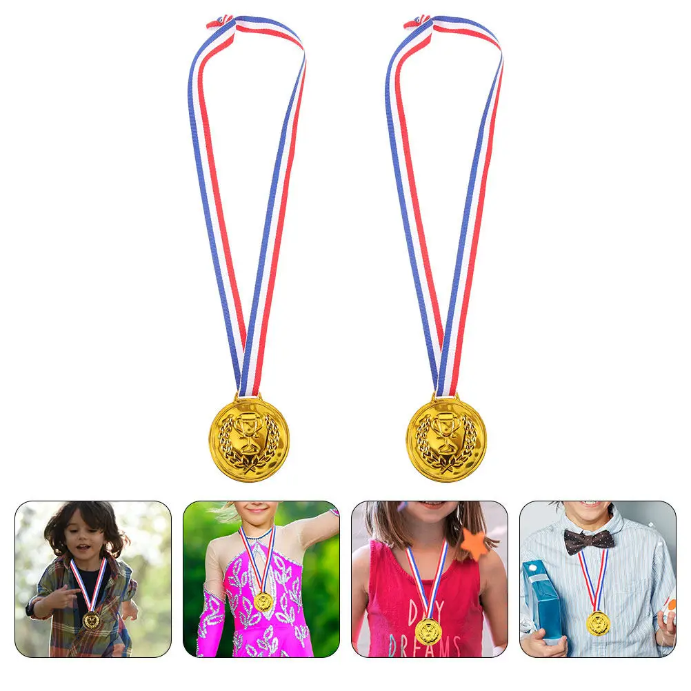 50pcs-kids-gold-medals-electroplated-sports-award-medals-neck-ribbon-football-party-favor-competition-prizes-first-place-ribbon