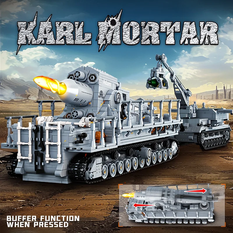 

World War II 1/26 Carl self-propelled mortar late model assembly model building high difficulty large boys toy FC4303