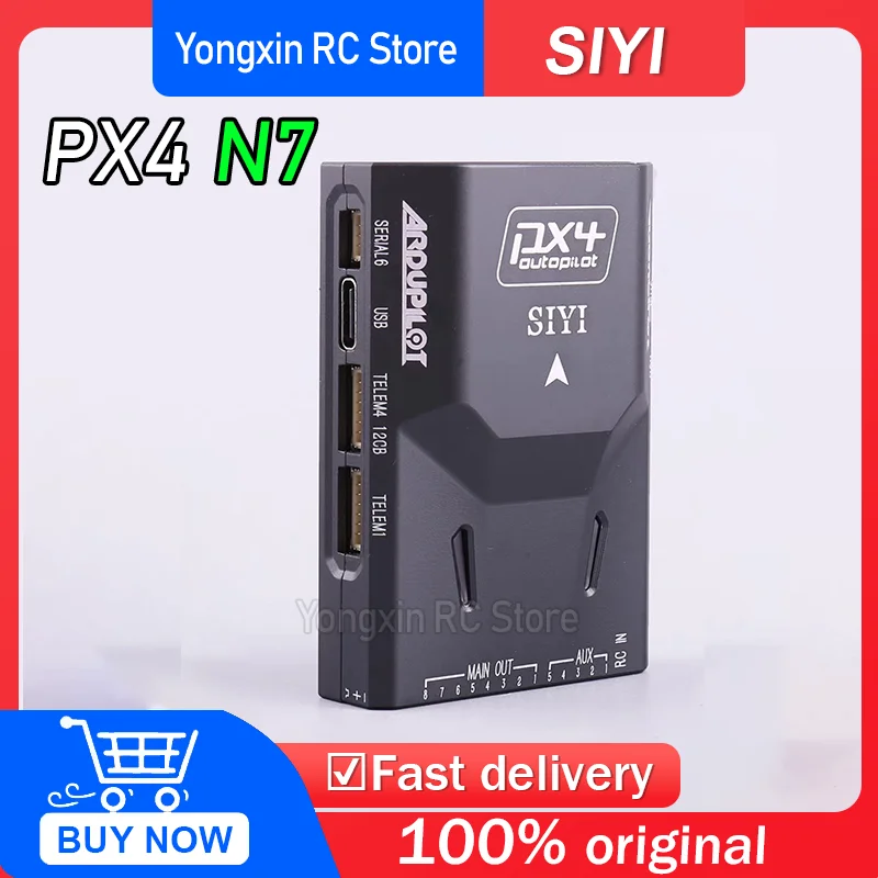 

SIYI N7 Autopilot Flight Controller, Compatible with Ardupilot & PX4, M9N GPS, 2-14S Power Module for RC Drone UAV Quadcopter