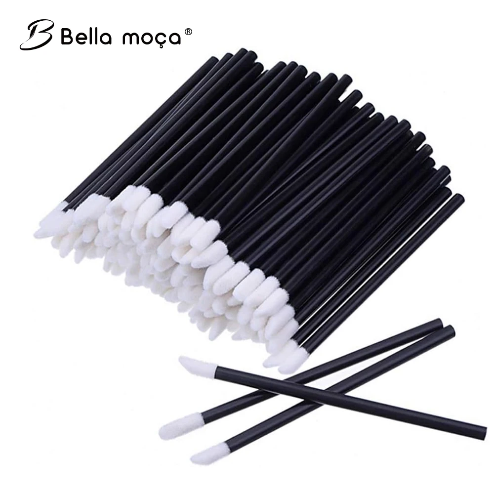 50 Pcs Lip Brush Hollow Disposable Eyelash Extension Clean Tools Lipstick Testers Wands Applicators for Makeup