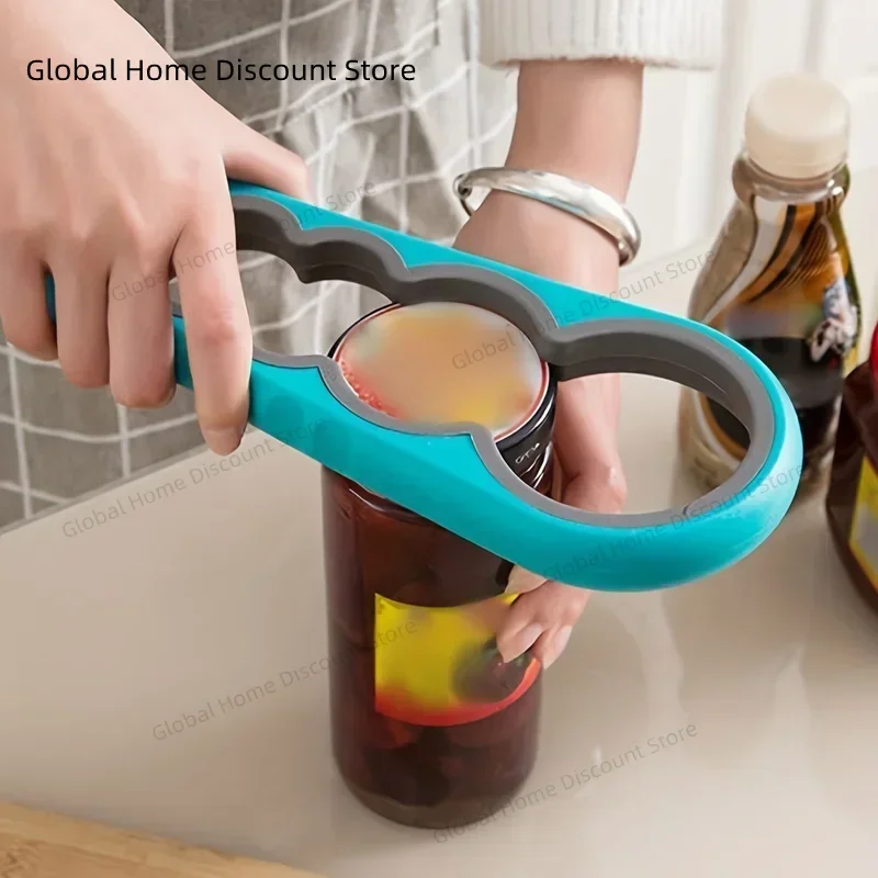 

Durable 4in1 Can Opener,1 Count Manual Jar Opener for Elderly,Arthritis Hand and Any Strength Low People,Summer Kitchen Utensils