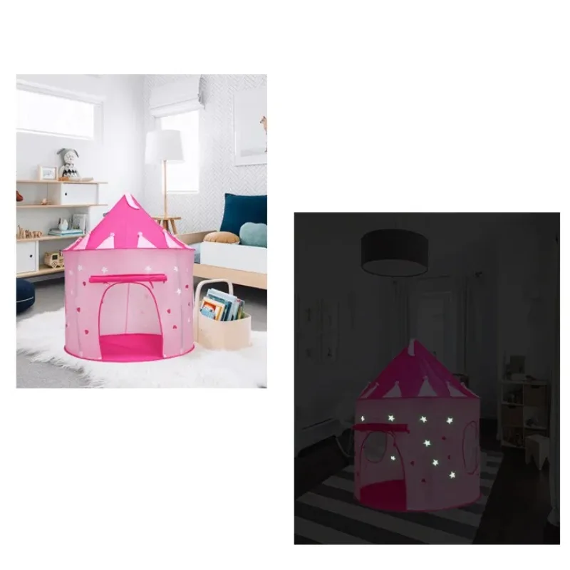 Kinderen Noctilucent Star Speelgoed Tent Kids Roze Opvouwbare Indoor Outdoor Speelhuis Meisjes Doen Alsof Prinses Gamehouse Kids Cadeaus