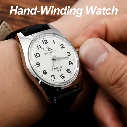 Imagen 2 del producto Reloj Shanghai 7120 de inspiración vintage de 36 mm - Reloj de pulsera mecánico para hombre para coleccionistas y entusiastas de los relojes