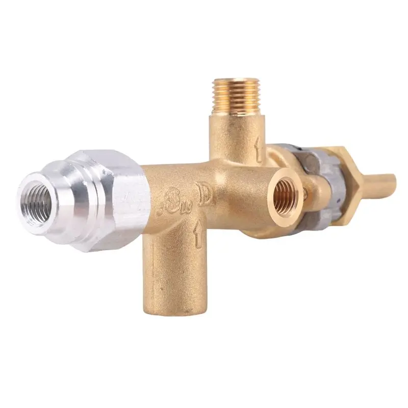 Feb.Safety Brass Patio Heater Main Control Valve With Pilot Port Fit For Low Pressure Gas Patio Burner Connection
