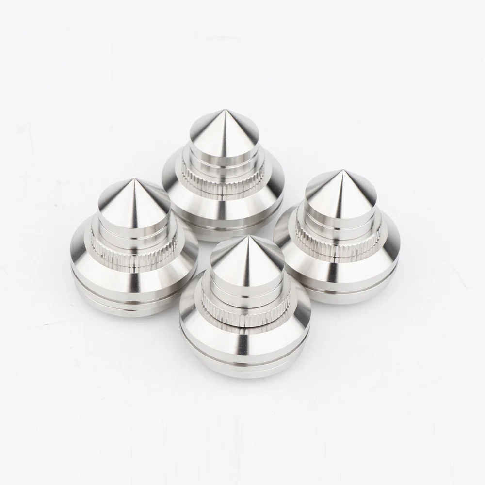 4 Stück Lautsprecherspikes, Anti-Vibrations-Lautsprecherständer für HiFi-Geräte und Lautsprecher, verstellbarer Bodenschutz, belastbar bis 218 kg – Detail 4