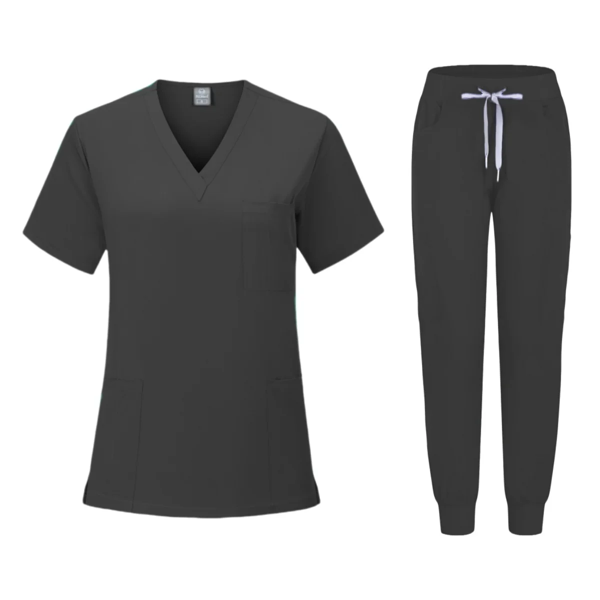 Multicolour Jogger Suits Doctor Nursing Uniforms Short Sleeve V-Neck Tops Pocket Pants Nurse Scrubs Set Medical Cical Clothes