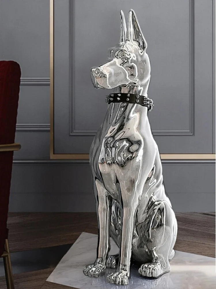 Dog Sculptures Statue Large Luxury Creative Figurines Modern Nordic Figurine Living Room Sculpture Sofa Beside Home Decoration