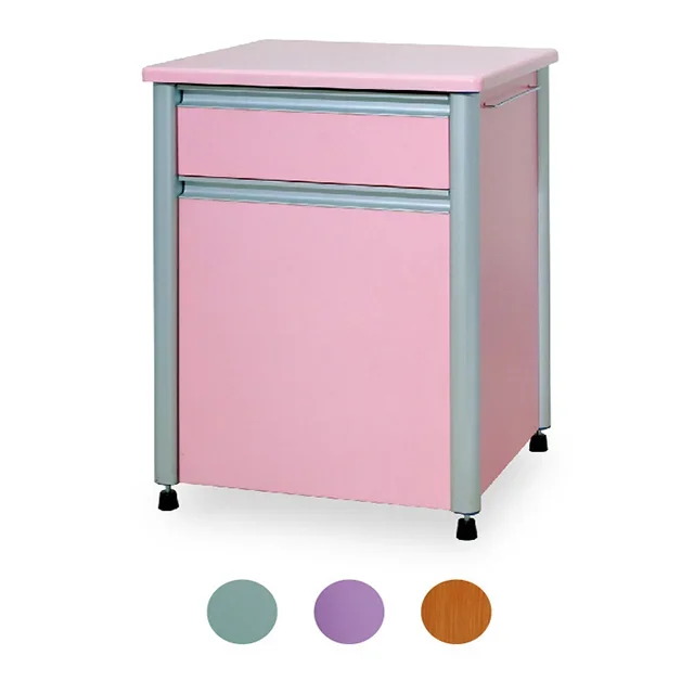 Cheap mobile ABS plastic bedside cabinet medical bedside locker table for hospital