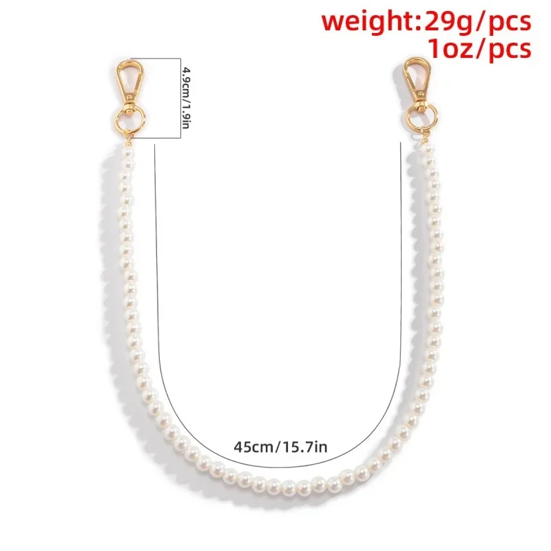 New Fashion Simple Retro Imitation Pearl Waist Chain Jeans Key Chain Bag Chain For Men And Women Jewelry Gifts Wholesale