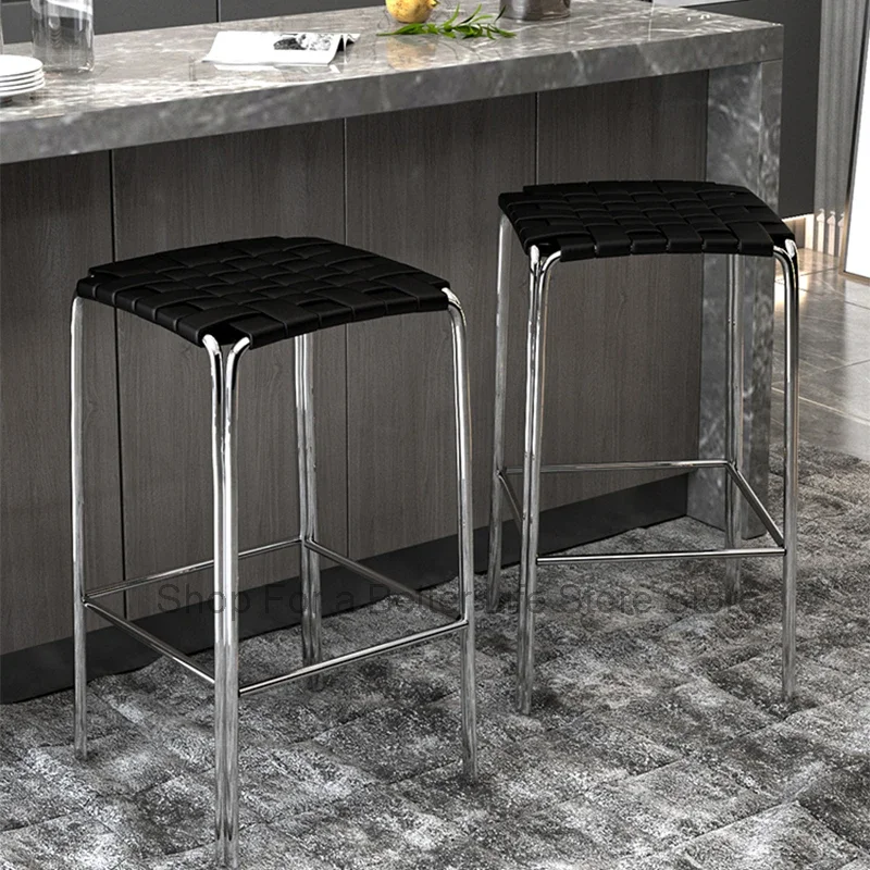 

High Metal Luxury Bar Stools Make Up Modern Iron Silver Party Bar Stool Garden Bedrooms Relaxing Sgabello Cucina Home Furniture