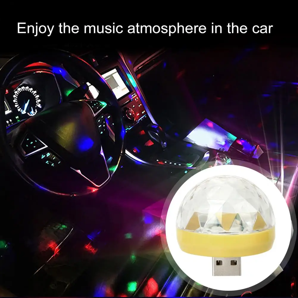 Portable Mini USB Disco Light High Brightness Compact Size Plug-and-Play RGB LED Party Light USB Disco Lamp Decoration