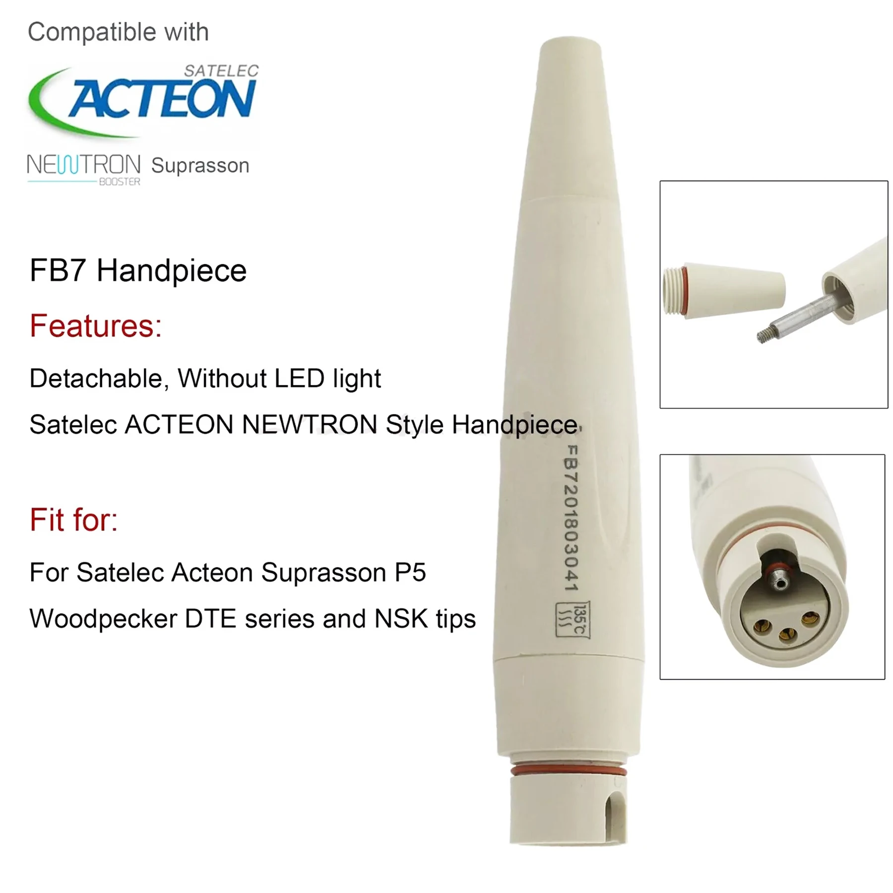 

Satelec ACTEON FB7 Suprasson P5 Newtron Fit Совместимый наконечник для стоматологического ультразвукового скалера