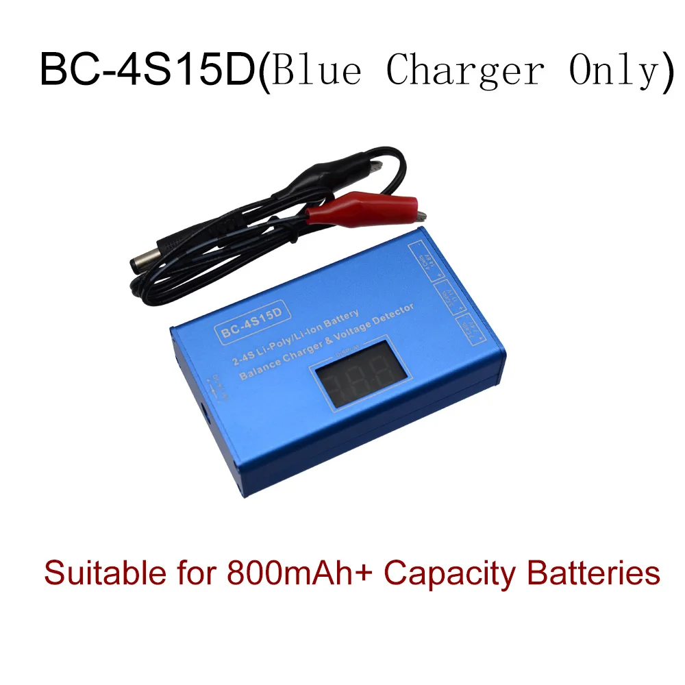 BC-4S15D chargeur d'équilibre de batterie Lithium Lipo 2-4S B4-800D affichage numérique LCD avec adaptateur pour Drone RC FPV quadrirotor
