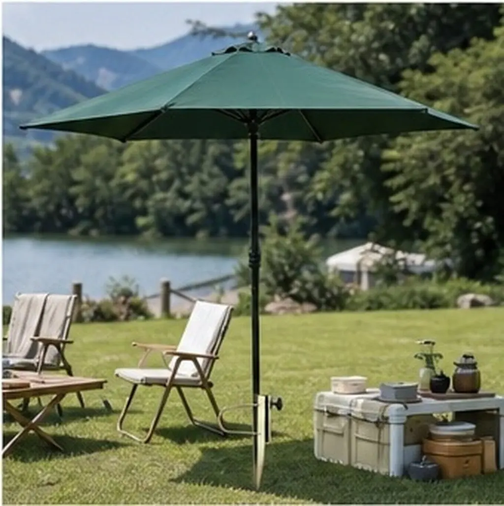 Ground Spike Umbrella Anchor for Outdoor, Beach & Travel – Adjustable Iron Sand Screw, Multicolor