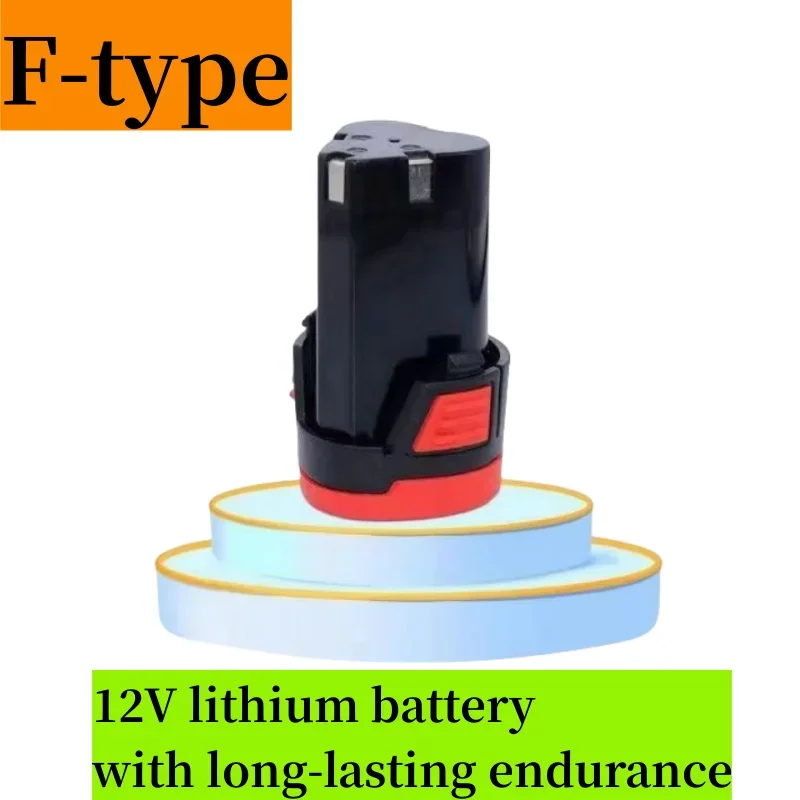 12V, 6800 mAh, bateria de íon de lítio recarregável de grande capacidade. Tipo F. Para ferramentas elétricas, brocas, chaves de fenda
